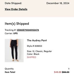 Ann Taylor Audrey Pant in Black